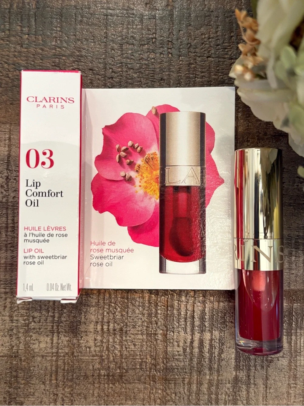 NEW Clarins LIP COMFORT OIL Mini in 03 CHERRY 🍒